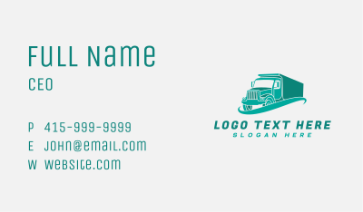 Truck Hauling Transport Business Card Image Preview