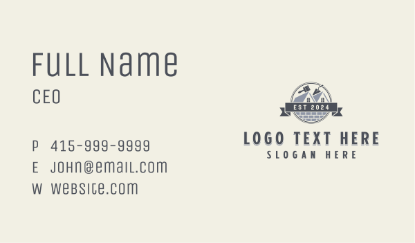 Masonry House Builder Business Card Design Image Preview