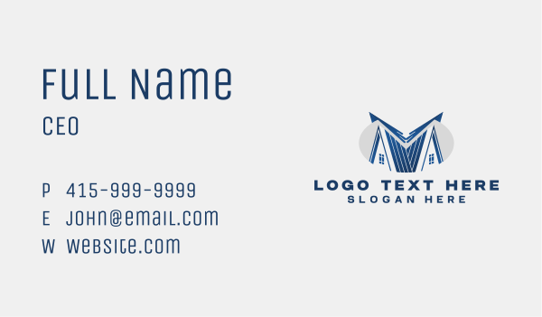 Modern Builder Roofing Business Card Design Image Preview