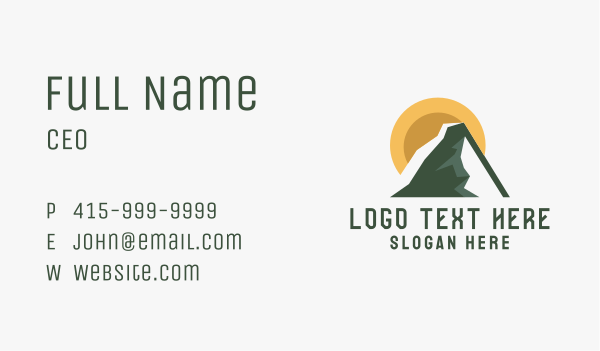 Mountain Hiking Nature Park Business Card Design Image Preview