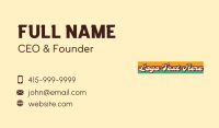 Retro Cursive Wordmark  Business Card Image Preview