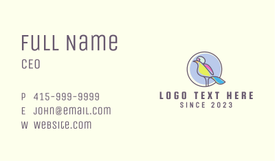 Multicolor Parrot Emblem Business Card Image Preview