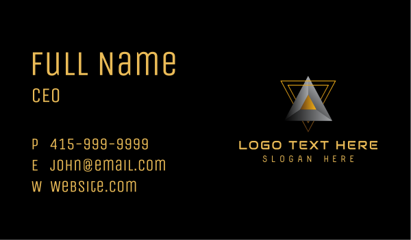3D Triangle Prism Technology Business Card Design Image Preview
