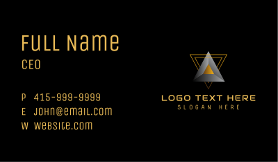 3D Triangle Prism Technology Business Card Image Preview