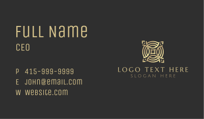 Gold Cross Letter X  Business Card Image Preview