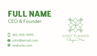 Green Monoline Floral Motif Business Card Image Preview