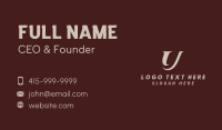 Luxe Enterprise Letter U Business Card Image Preview