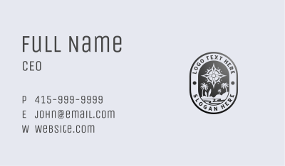 Tropical Island Navigation Business Card Image Preview
