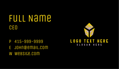 Yellow Diamond Letter Y Business Card Image Preview