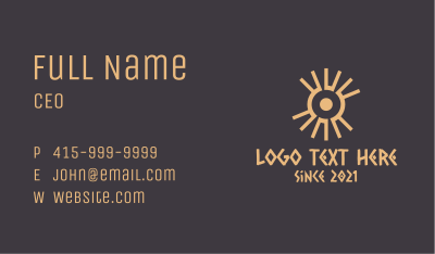 Aztec Eye Symbol Business Card Image Preview
