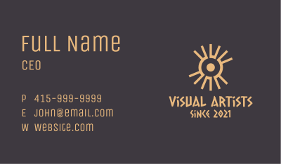 Aztec Eye Symbol Business Card Image Preview