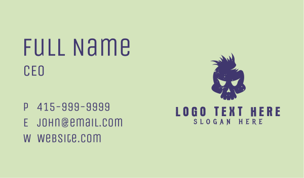 Punk Skull Nightclub Business Card Design Image Preview
