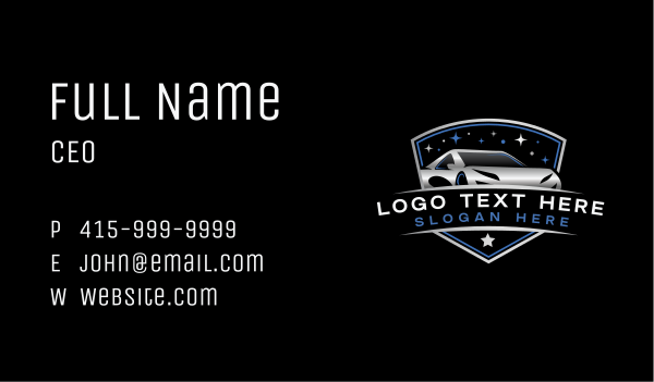 Detailing Automotive Car Business Card Design Image Preview