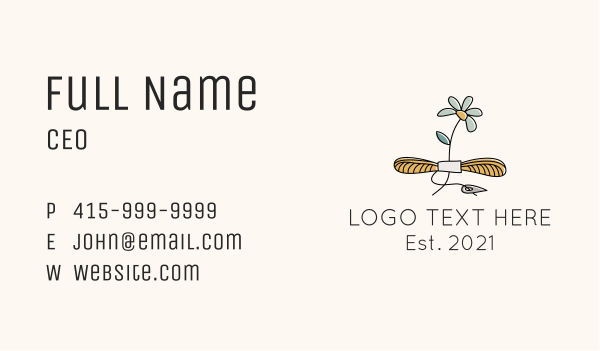 Floral Embroidery Tailoring  Business Card Design Image Preview