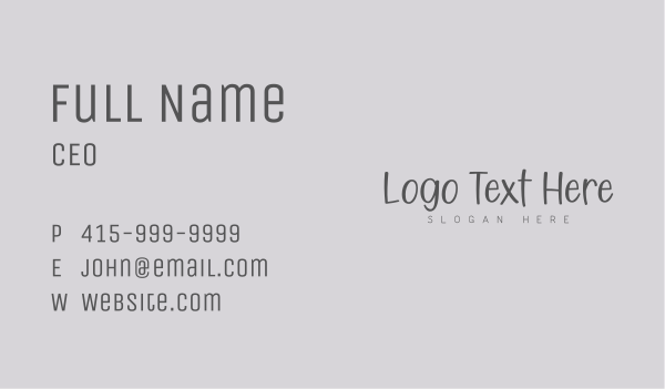 Handwriting Signature Wordmark Business Card Design Image Preview