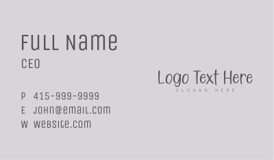 Handwriting Signature Wordmark Business Card Image Preview