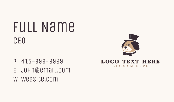 Cute Puppy Dog Business Card Design Image Preview