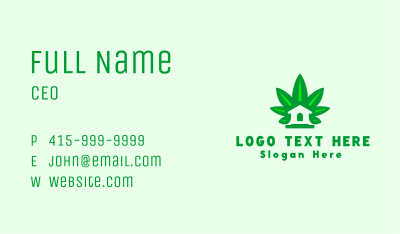 Marijuana House Property Business Card Image Preview