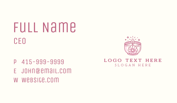 Flower Scented Candle Business Card Design Image Preview