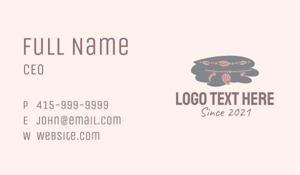 Handmade Necklace Jewelry  Business Card Design Image Preview