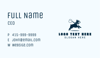 Bulldog Dog Training Business Card Image Preview