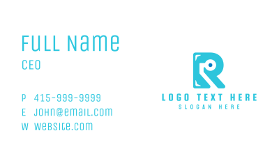 Tech Letter R Business Card Image Preview