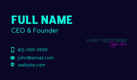 Neon Outlined Wordmark Business Card Image Preview