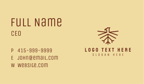 Brown Falcon Bird  Business Card Design Image Preview