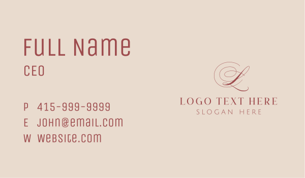 Beauty Fashion Cosmetics Letter   Business Card Design Image Preview