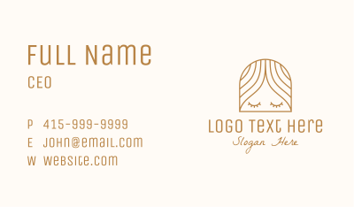 Minimalist Sleeping Lady Business Card Image Preview