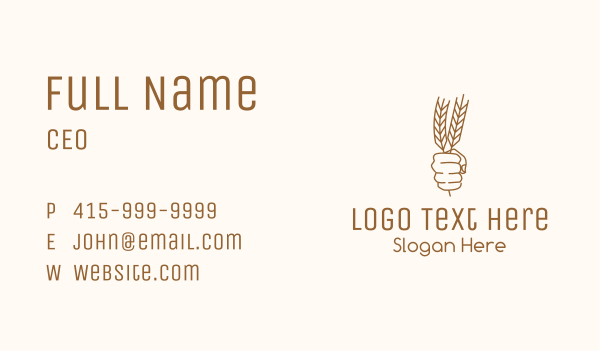 Wheat Baker Badge  Business Card Design Image Preview