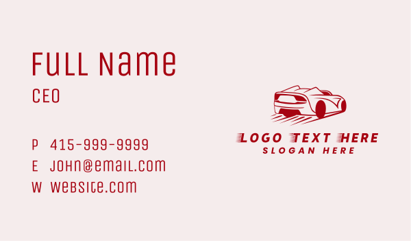 Red Fast Supercar Business Card Design Image Preview