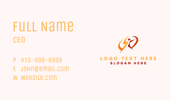 Human Electric Energy Business Card Design Image Preview