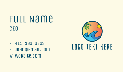 Tropical Surf Ocean  Business Card Image Preview