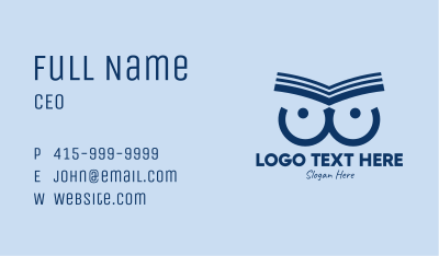 Owl Book Pages  Business Card Image Preview
