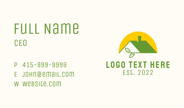 Organic Farm House  Business Card Design Image Preview