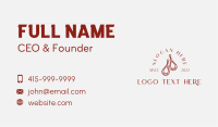 Red Earring Jewelry  Business Card Design