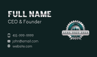 Chainsaw Logging Forest Business Card Preview