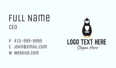 Penguin Mobile Stuffed Toy Business Card