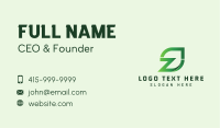 Organic Leaf Letter Z Business Card Image Preview
