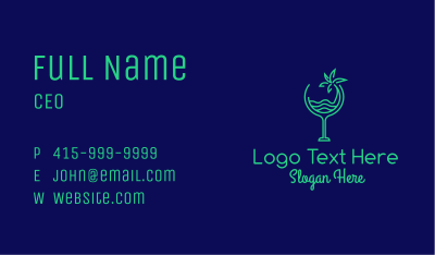 Beach Tropical Drink Business Card Image Preview