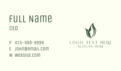 Organic Spa Skincare Business Card Image Preview