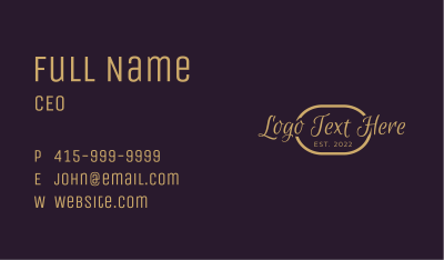 Golden Elegant Firm Business Card Image Preview