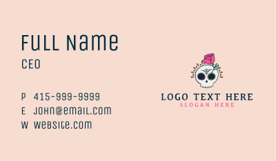Decorative Sugar Skull Business Card Image Preview
