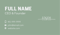 Cute Cursive Wordmark Business Card Image Preview