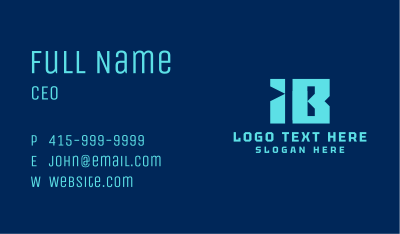 I & B Tech Monogram  Business Card Image Preview