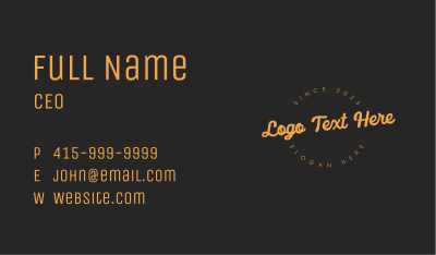 Generic Retro Wordmark Business Card Image Preview