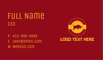 Asian Gold Ox  Business Card Image Preview