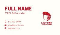 Red Hat Lady Business Card Image Preview