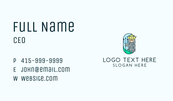Poseidon Mascot  Business Card Design Image Preview